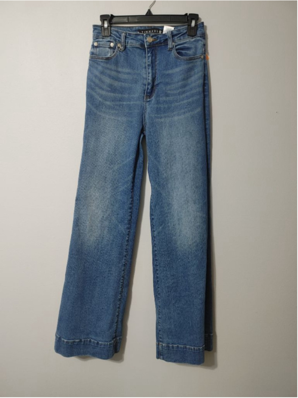 Women's TIN HAUL Blue Flare Bellbottom Leg Jeans Size 25R Selvedge